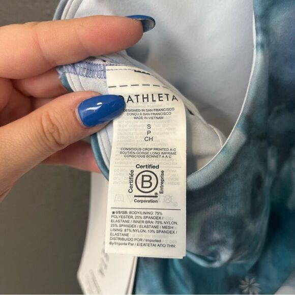Athleta Conscious Crop Printed Bra A-C - Picture 12 of 14